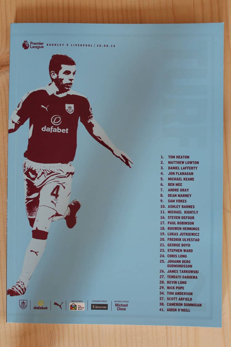 Burnley FC v Liverpool FC